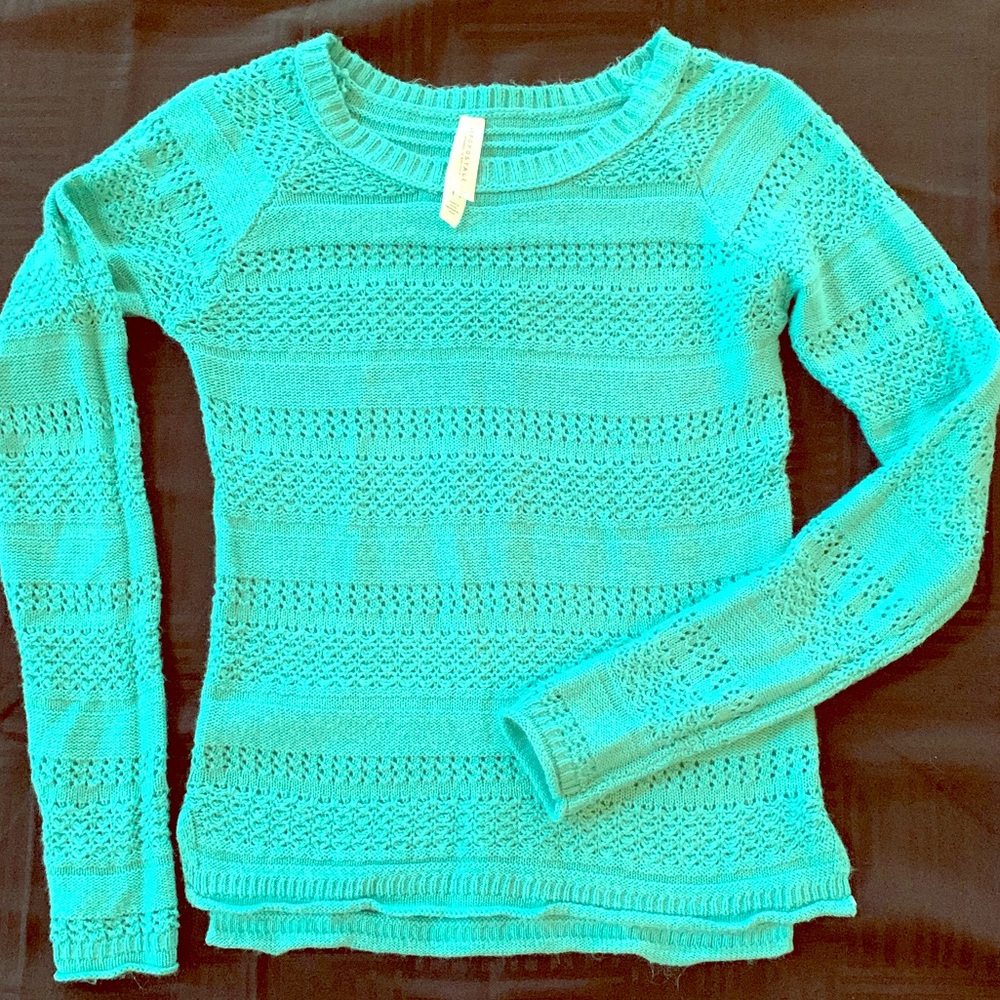 Aeropostale Crochet Long Sleeve Sweater